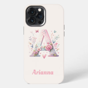 Floral Monogram iPhone 13 Pro Max Case 