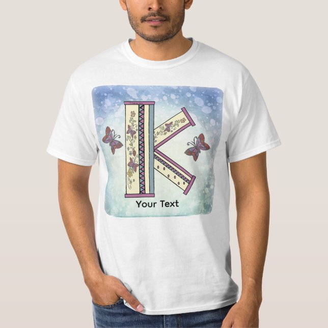 floral Monogram K t-shirt (Front)
