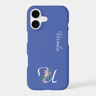 Floral Monogram Letter U Retirement Gift
