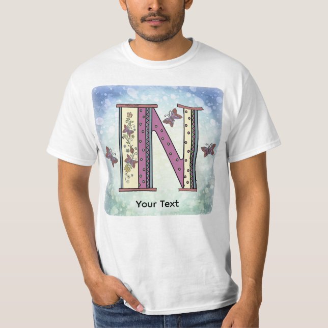 floral Monogram N t-shirt (Front)
