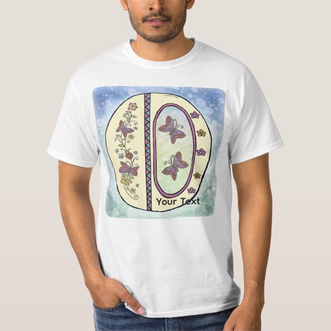 floral Monogram O t-shirt (Front)