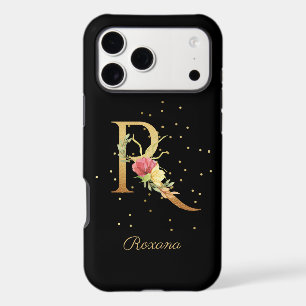 Floral Monogram Personalize Name Initial R Letter
