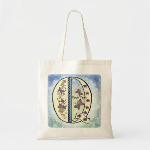 floral Monogram Q Tote Bag