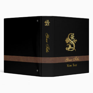 Floral Monogram S Binder