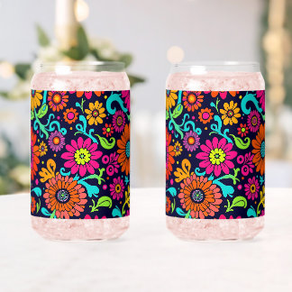Floral Monogram Wedding Champagne Flutes Can Glass