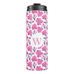 Floral Monogram with Initial – Personalized Gift Thermal Tumbler