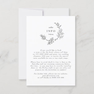 Floral Monogram Wreath Wedding Digital Enclosure Invitation