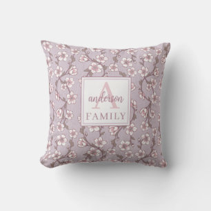 Floral Monogramme Coussin extérieur