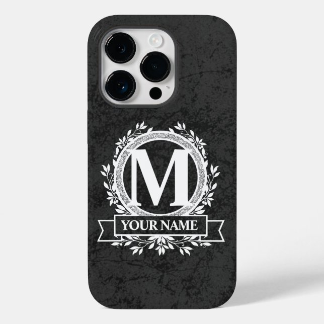 Floral Monogramme Design Coque-Mate coque iphone (Verso)