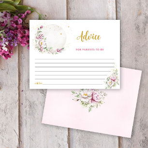 Floral Moon Pink Advice Card
