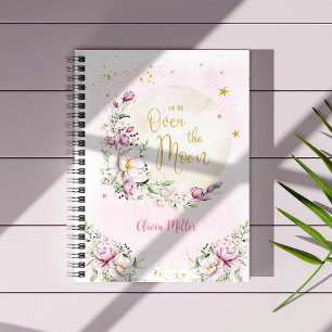 Floral Moon Pink Notebook