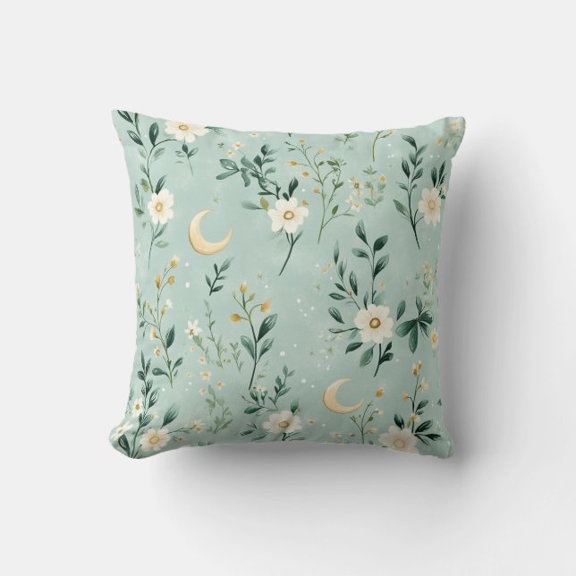 Floral Moondreams Nursery Pillow (Front)
