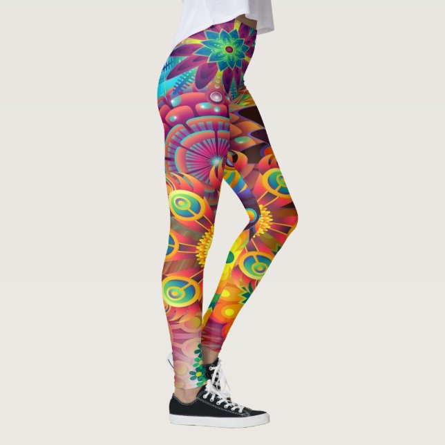 Floral mosaic leggings (Right)