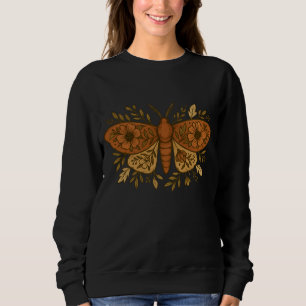 Floral Moth T-Shirt – Gothic Boho Witchy Tee