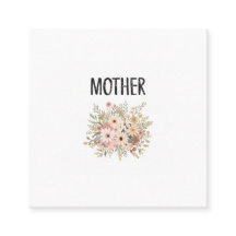 Floral 'MOTHER' business card