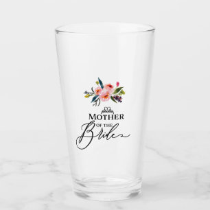 Floral Mother Of The Bride Glass