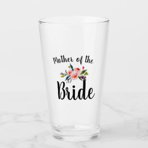 Floral Mother Of The Bride Glass