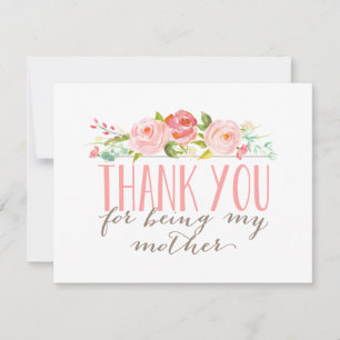 Floral Mother Thank You Card