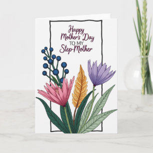 Floral Mothers Day Art Illustration Card