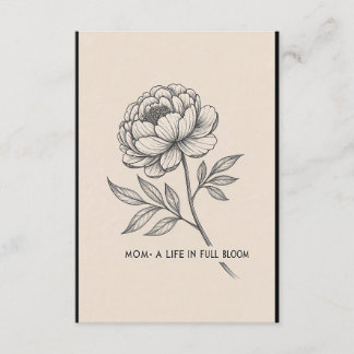 Floral Mother's Day Art - 'Life in Bloom' Decor Enclosure Card
