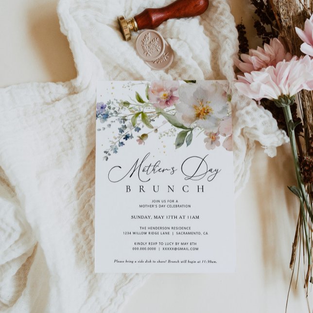 Floral Mother's Day Brunch Invitation (Creator Uploaded)