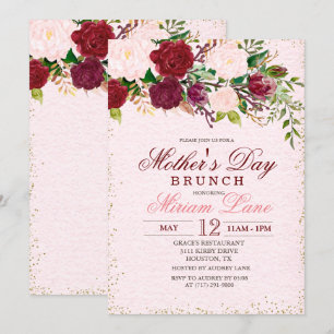 Floral Mother's Day Brunch Invitation