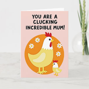Floral Mothers Day Chick Card
