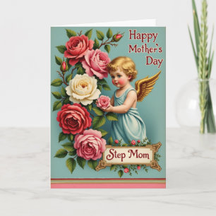 Floral Mothers Day Childs Rose Card