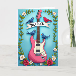 Floral Mothers Day Guitar Card