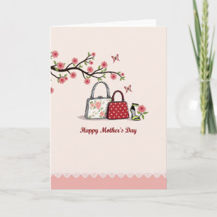 Floral Mothers Day Handbags Card
