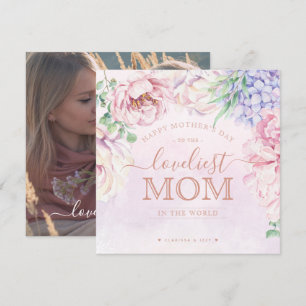 Floral Mother's Day Personalized Photo Card