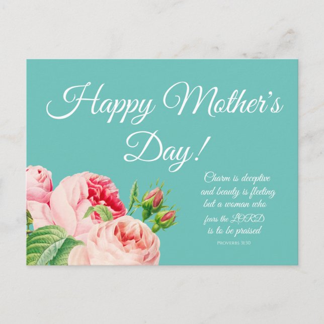 Floral Mother's Day  Postcard (Front)
