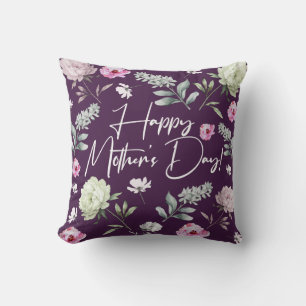 Floral Mother's Day Throw Pillow