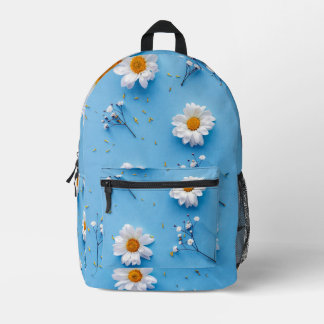Floral Motif bleu Print Cut Sac à coudre
