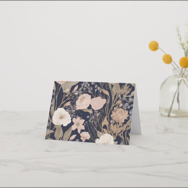 Floral Motif Carte pour notes (Recto)