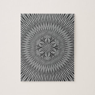 Floral Motif in Monochrome Jigsaw Puzzle