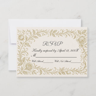 Floral Motif RSVP Card