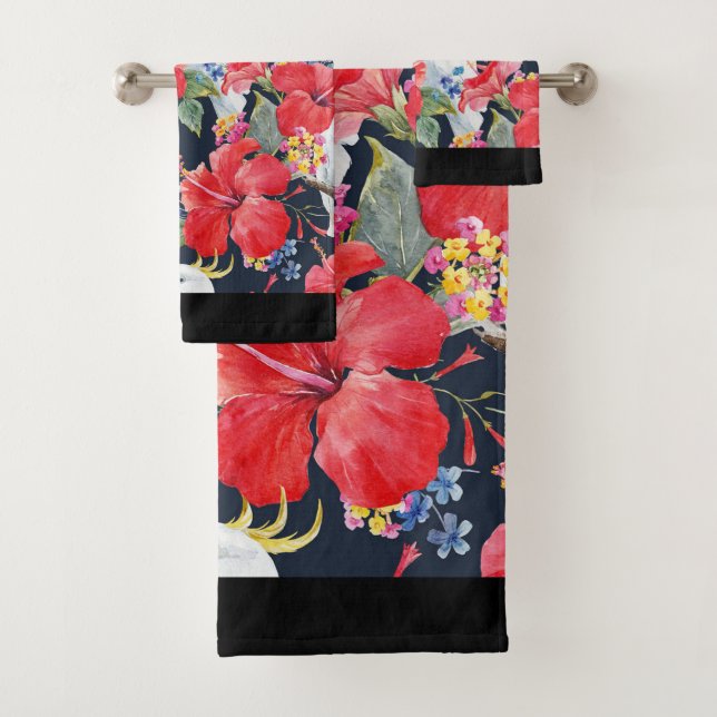Floral Motif tropical Hibiscus Cockatoo (En situation)