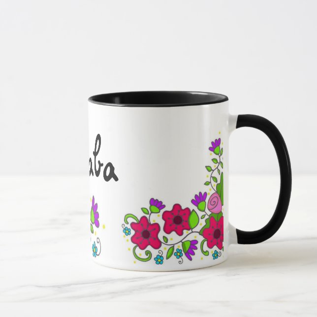 Floral Motif Ukrainian Folk Art Mug (Right)