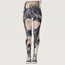 Floral Motif Yoga Leggins