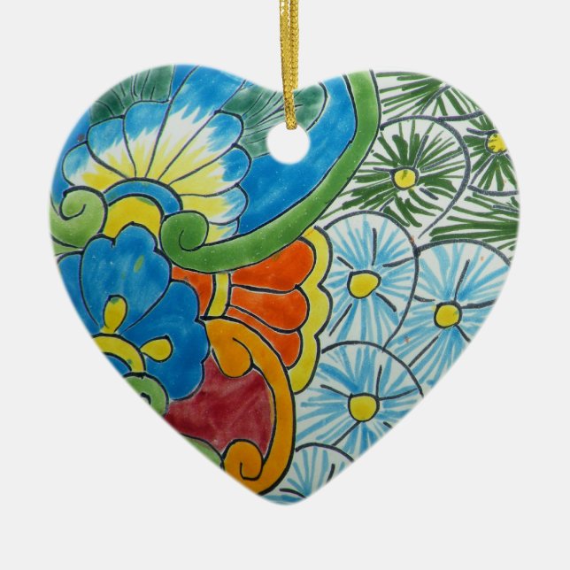 Floral motive ceramic ornament (Front)