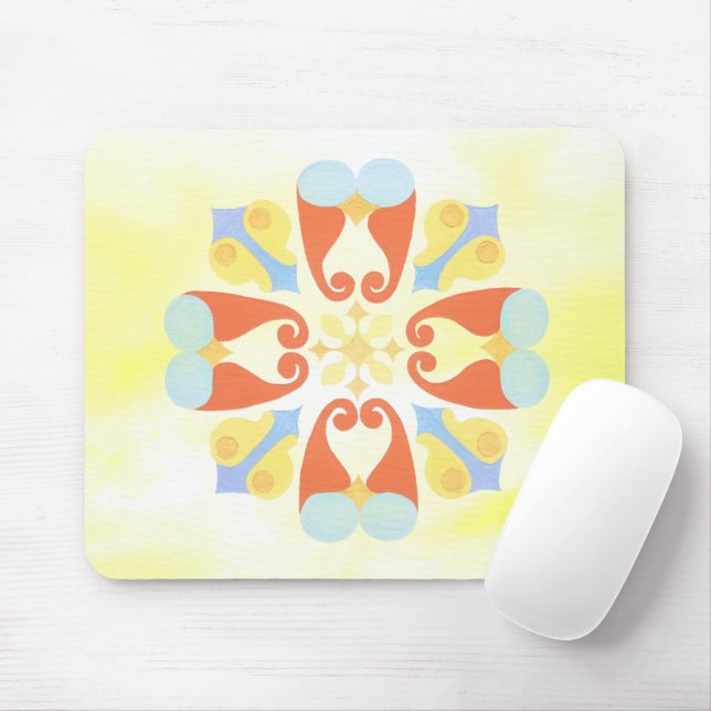 Floral Mouse Pad (With Mouse)