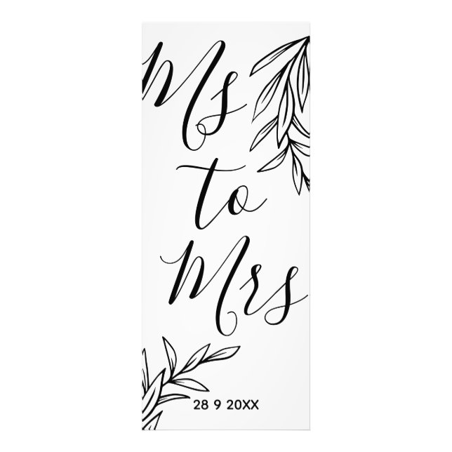 Floral Ms to Mrs bridal shower Photo Print (Front)