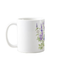 Floral mug, boho springtime wildflowers