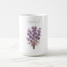 Floral Mug, Personalized Larkspur