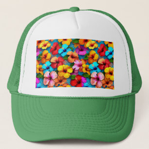 Floral Multicolored Flowers Pattern-36355 Trucker Hat