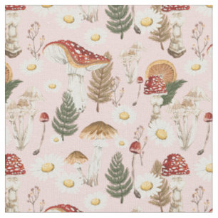 Floral Mushroom Fabric