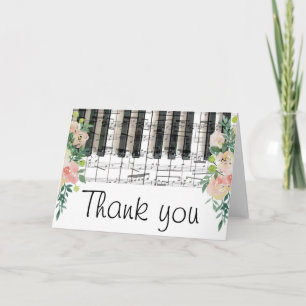 floral music piano keyboard thank you