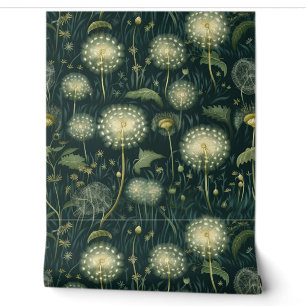 Floral Mystic Dandelion Forest Botanical Foliage Wallpaper