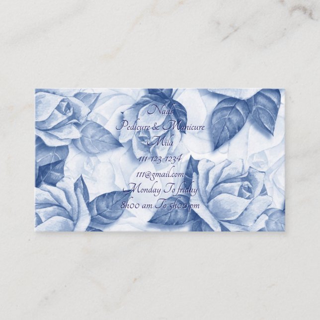 floral nail salon  business card (Front)